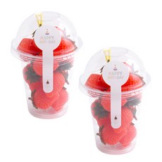 봄91 D-11 330ml 돔형 디저트컵 50p + 해피버스데이롤리팝 스티커 50p + 포크 랜덤 발송 50p, 1세트