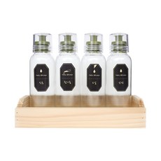 MAKA 圓形油瓶橄欖 4p + 置物架, 1套