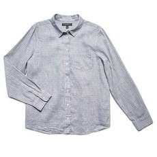 바나나리퍼블릭 여성용 긴팔 퀸 린넨 스트라이프 셔츠