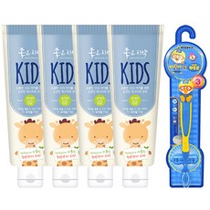 DR.CHOI'S 孩童牙膏 第2階段 4入+Pororo造型牙刷 隨機出貨, 1組