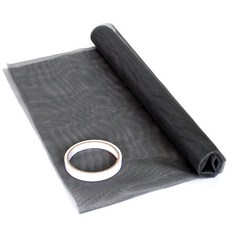 DODOPUBLISHING 窗戶用網紗布+雙面膠帶, 1套