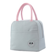 DM Corporation I Love Home 刺繡貼野餐保溫保冷袋, 灰色, 1個