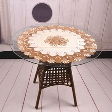 Ants 花卉拼貼圓形餐墊 2入, 金色, 直徑 70cm