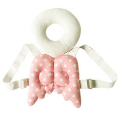 嬰兒用防撞頭粉紅天使造型靠墊, 粉色, 1個