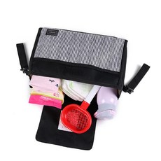 嬰兒車多功能收納包, 黑色, 1入