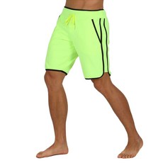 Soleil 男款鬆緊綁帶沙灘4分短褲