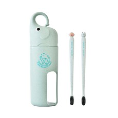 I Love Home 大象便攜式牙刷杯組 綠色, 1套