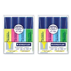 STAEDTLER Textsurfer Classic Jumbo螢光筆 364WP4, 熒光、粉色、藍色、綠色, 2套
