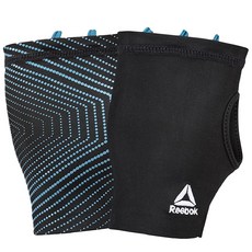Reebok 瑜珈防滑手套 RAYG-10080, 黑色+藍色