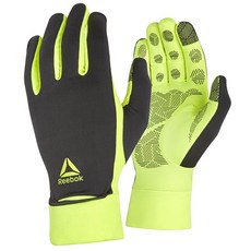 Reebok 全天候跑步手套 RRGL-1227, 黑色 + 石灰