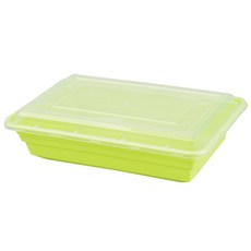 도나앤데코 안나 직사각 1250ml 한칸 일회용 도시락 그린, 1개입, 10개