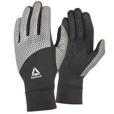Reebok 反光跑步手套 RRGL-1225, 黑色+銀色