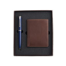 Pelikan 百利金 圓珠筆K805信用卡錢包禮盒, 深藍, 1套