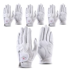 The Shark男款透氣孔高爾夫手套 左手用 4個組, 隨機出貨