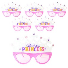 Joyparty 生日公主眼鏡, 混色, 6件