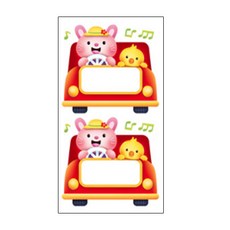 환타스틱스 동물차 이름표 2p, 빨강, 5개