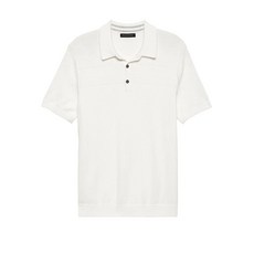 바나나리퍼블릭 남성용 링크 텍스처 스트라이프 스웨터 폴로 셔츠