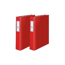 Munhwa Filing System 登錄透明文件 A4 100 張 F824-74, 紅色的, 2件
