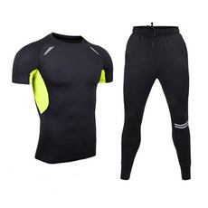 NAYA STYLE 男款運動短袖上衣+緊身褲 2入 M2SET-49-3