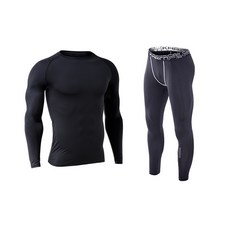 NAYA STYLE 男款圓領長袖內搭T恤+內搭長褲套裝 M2SET-182-4