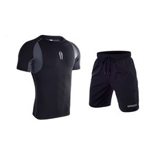 NAYA STYLE 男士健身房短袖 T恤 + 短褲 2件套 MSET-40