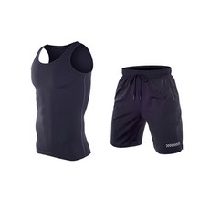 나야스타일 남성 헬스복 나시 + 반바지 2종 세트 MSET-98-5