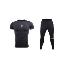 NAYA STYLE 男士健身房短袖T恤 + 打底褲 2 件組 MSET-50