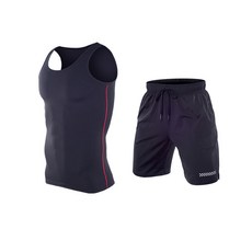 나야스타일 남성 헬스복 나시 + 반바지 2종 세트 MSET-98-4