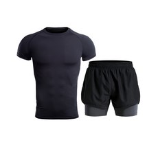 NAYA STYLE 男款運動短袖T恤+短褲 MSET-37-2