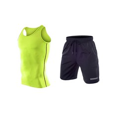 나야스타일 남성 헬스복 나시 + 반바지 2종 세트 MSET-98-3