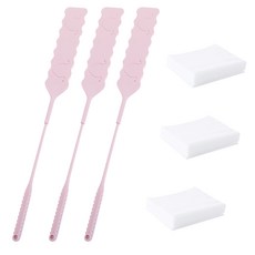 Allup 凹槽縫隙長塵刷 3p + 清潔布 30p, 粉色的, 1套