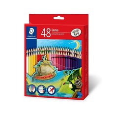 스테들러 루나색연필 지함 + 연필깎이 세트, 48색, 1개