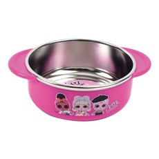 릴팡 LOL서프라이즈 안전 핸들 논슬립 스텐 대접, 혼합 색상, 1개