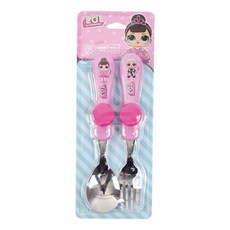 릴팡 LOL서프라이즈 바른 그립핸들 스푼포크 세트, 혼합 색상