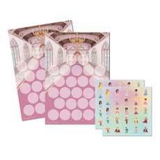 Mellowstory 公主舞會獎勵貼紙, 混合顏色, 2套