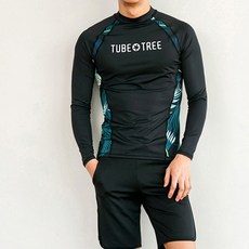 NAYA STYLE Ishigaki 男款印花長袖泳衣+短褲