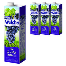 웰치스 웰치 포도주스, 4개, 1L