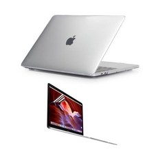 Newbia MacBook專用螢幕保護貼 + 水晶透明硬殼 MacBook Pro Retina 13 A1502, 1套