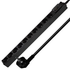 現代電氣 PVC 漏電斷路 10孔 黑色 HM-16GN-105, 5m, 1個, 單一顏色