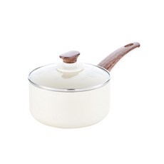 그린팬 벨기에 우드비화이트 세라믹 크림 편수냄비, 16cm, 1개, 16cm