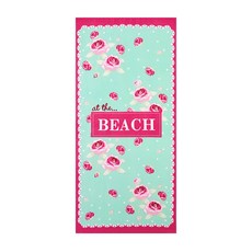 SPORDINO LOGO刺繡毛巾, 玫瑰, 1個