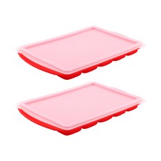 블룸엣홈 실리콘 양념큐브 마늘용기 15구 2p, 레드