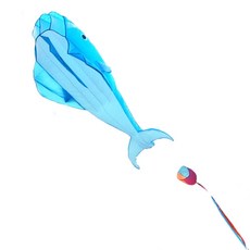 YN 動物造型鯨魚風箏套組 藍色, 1套