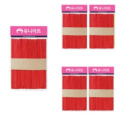 Uniart 2500 硬冰棒棍 大 50入, 紅色, 5入
