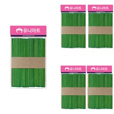 Uniart 2500 硬冰棒棍 大 50入, 綠色, 5入