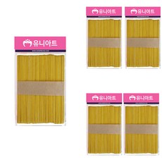 Uniart 2500 硬冰棒棍 大 50入, 黃色, 5入