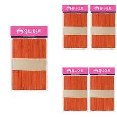 Uniart 2500 硬冰棒棍 大 50入, 橘色, 5入