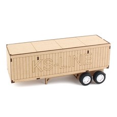 YoungModeler 英工房 美式拖車迴力玩具 TM-566, 混合顏色, 1個