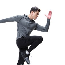 나야스타일 남성용 헬스복 후드집업 + 트레이닝바지 세트 M2SET-109