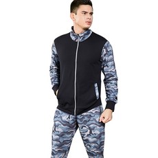 나야스타일 남성용 헬스복 집업 + 트레이닝바지 세트 M2SET-108-3